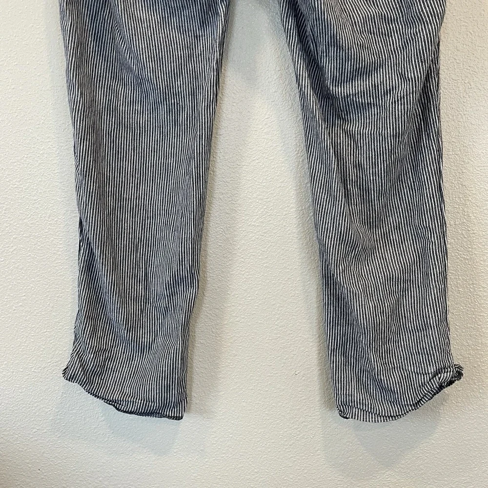 Banana‎ Republic Hayden Pants Blue Stripe Slacks Trouser Linen Womens Size 6